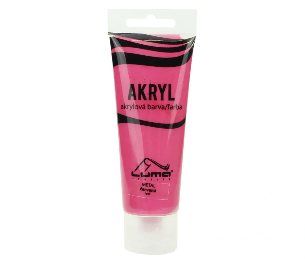 BARVY AKRYLOVÉ 75ML, METAL ČERVENÁ LUMA