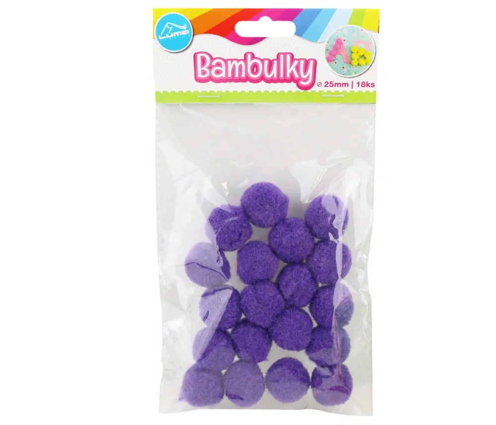 BAMBULKY FIALOVÉ, 18KS 25MM LUMA