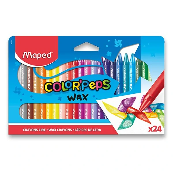 VOSKOVKY MAPED COLOR PEPS WAX 24 BAREV, TROJHRANNÉ
