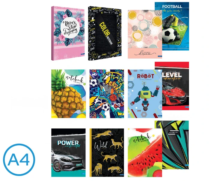 KNIHA ZÁZNAMOVÁ A4 LINKA 96l mix