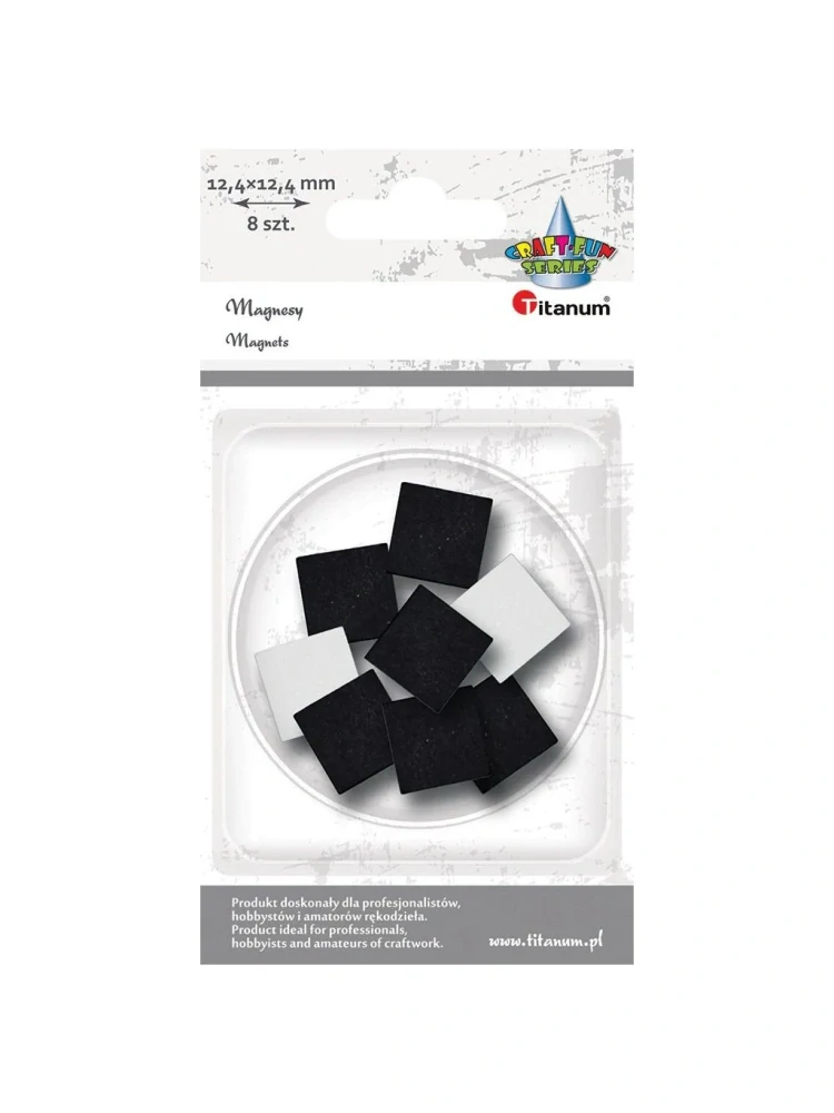 MAGNETICKÉ ČTVERCE SADA 8 ks, 12,4x12,4 mm