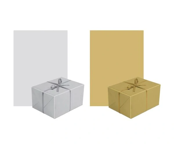 PAPÍR 0,7x2m MONOCOLOR SILVER/GOLD