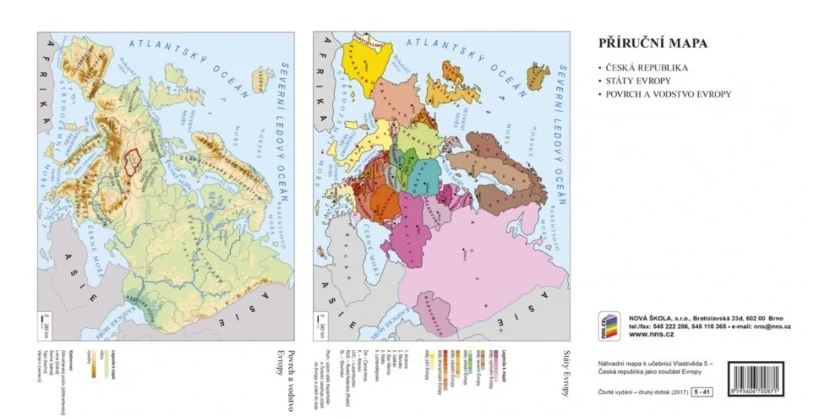 PŘÍRUČNÍ MAPA NÁHRADNÍ MAPA K UČEBNICI VLASTIVĚDA 5 - ČR JAKO SOUČÁST EVROPY 2036