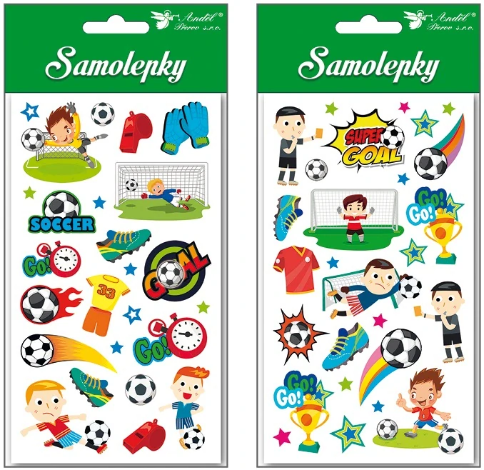 SAMOLEPKY 9 x 16 cm FOTBAL
