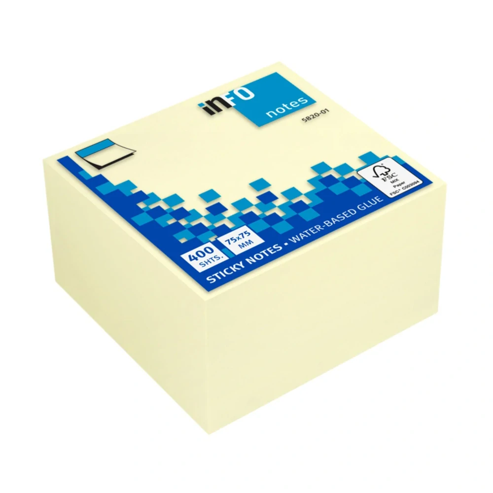 SAMOLEPÍCÍ BLOČEK 400l PASTEL ŽLUTÝ