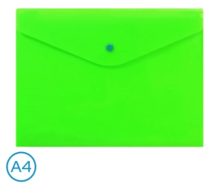 OBAL SPISOVÝ S KLOPOU A DRUKEM A4 NEON LUMA, ZELENÝ