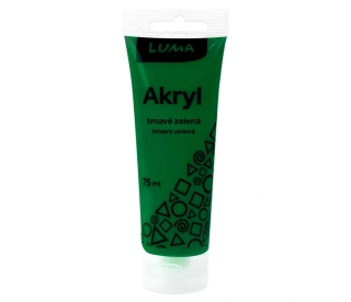 BARVY AKRYLOVÉ 75ML, ZELENÁ TMAVĚ LUMA