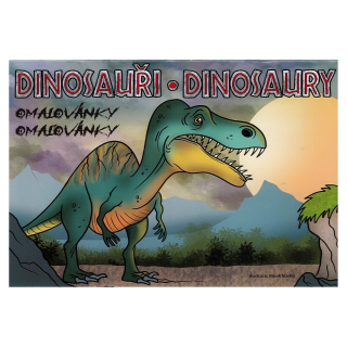 OMALOVÁNKY A4 PODLE ČÍSEL DINOSAUŘI