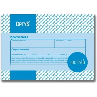DOVOLENKA OPTYS A6 100 LISTŮ