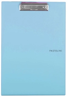 JEDNODESKA S KLIPEM A4 PLAST PASTELINI MODRÁ