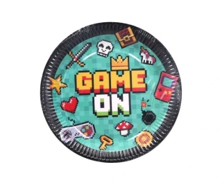 PAPÍROVÉ TALIŘE SADA 6KS PR.23 CM GAME ON
